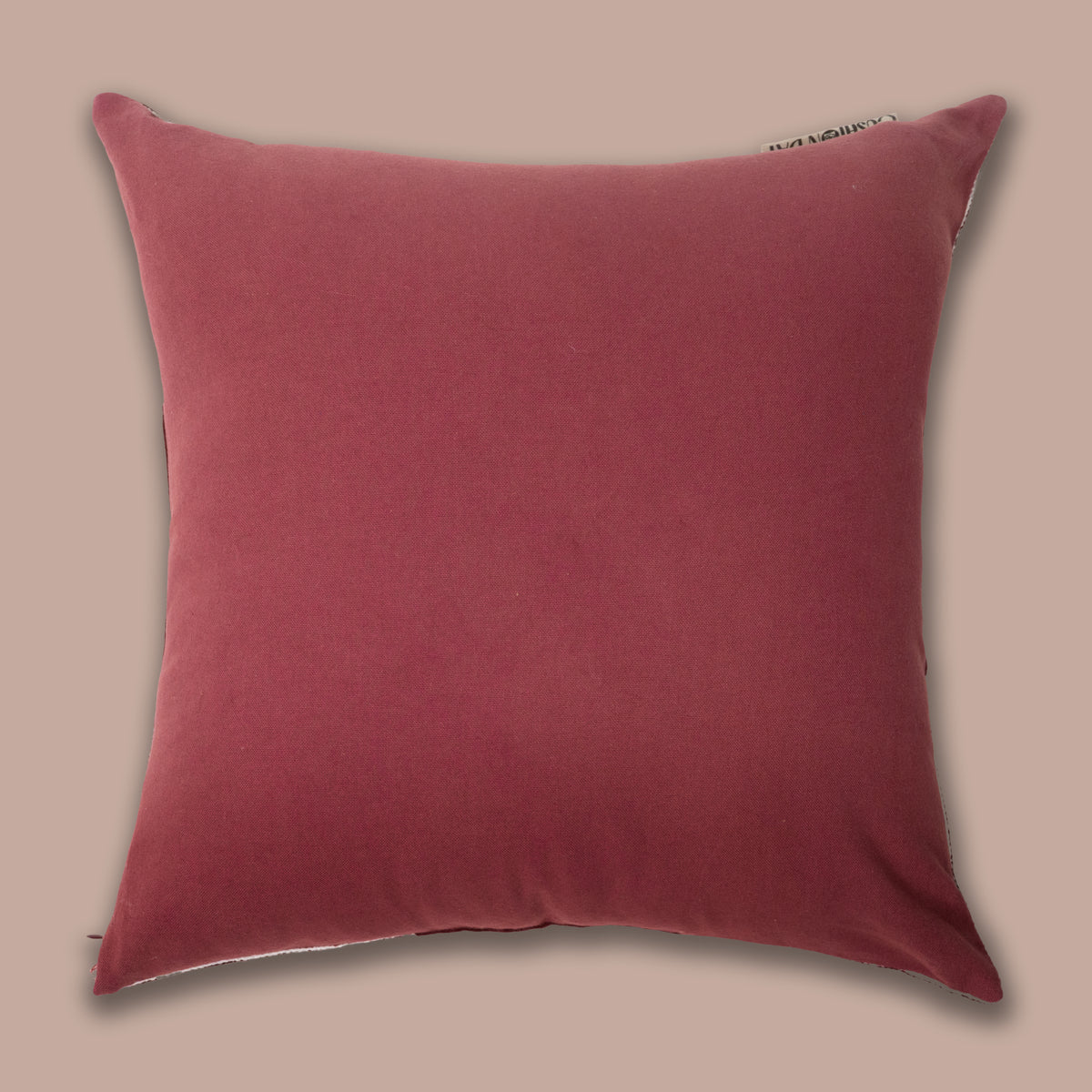 Rammerik Burgunder brodert pynteputetrekk 45x45 cm