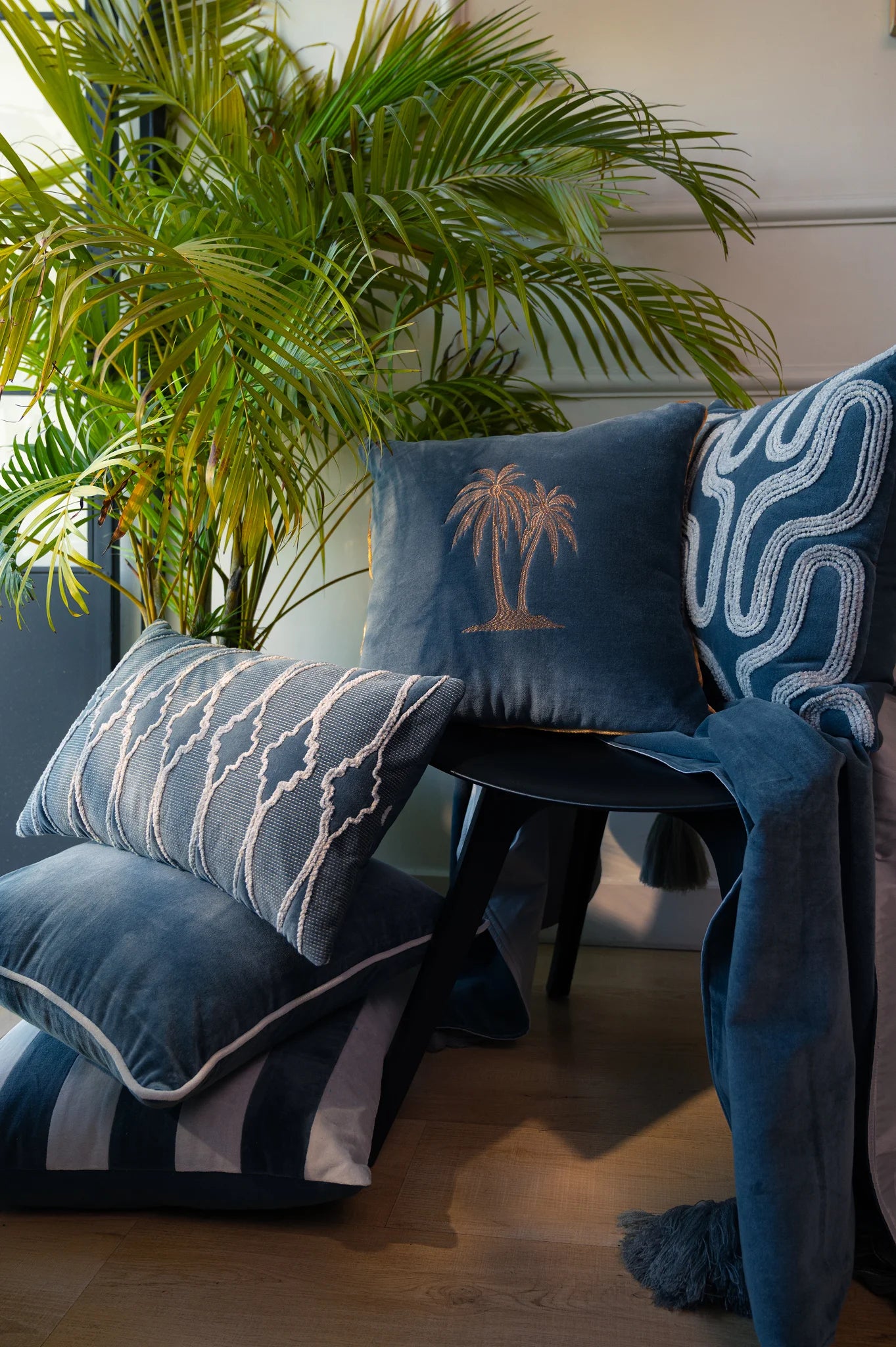 Geiranger - Fjord Fløyel Putetrekk