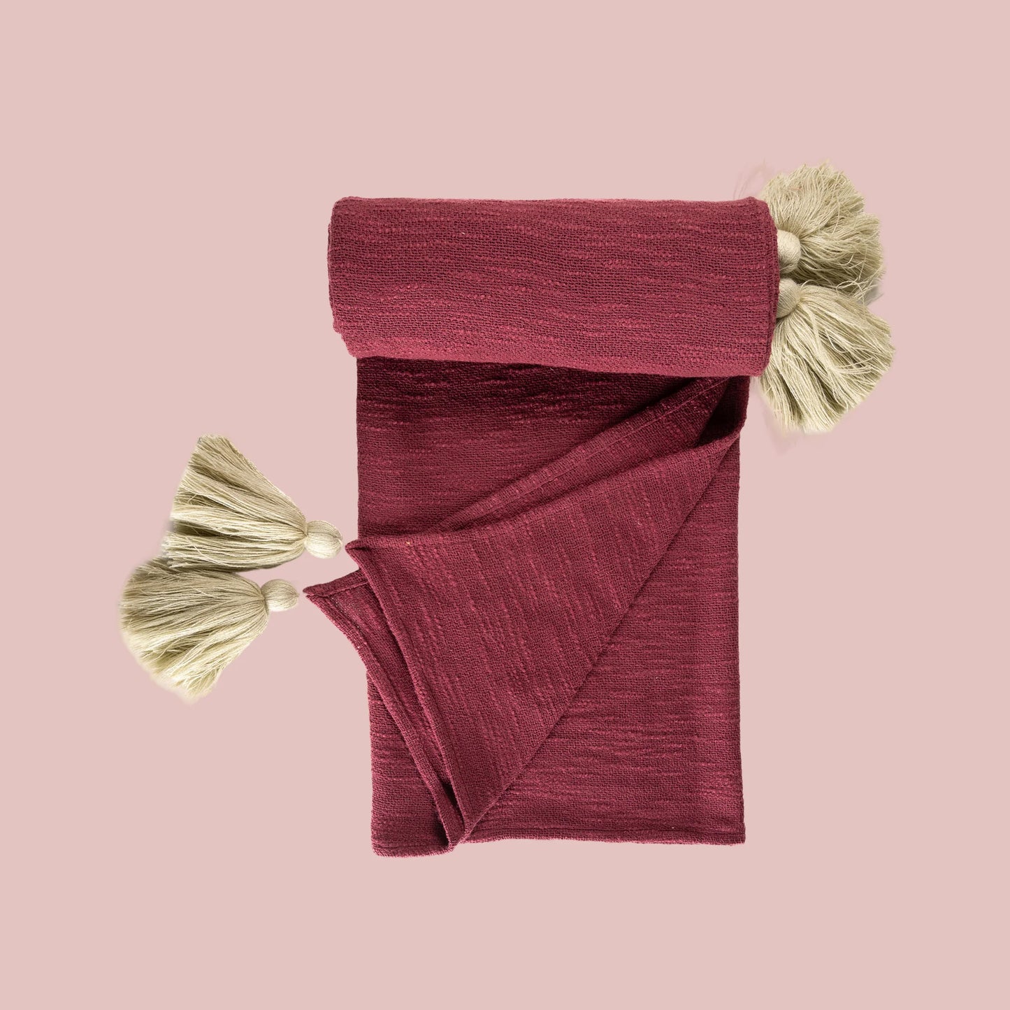 Vinlin Putetrekk + Vinrød Hygge Pledd