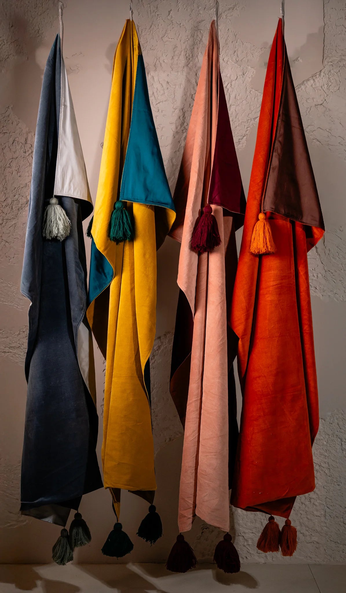 Ly-Rust-brun Velour Pledd