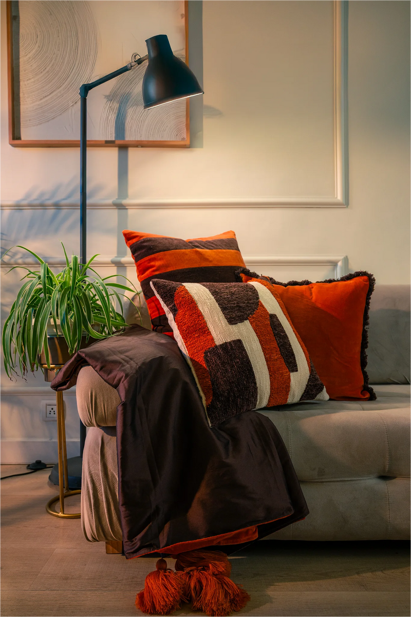 Ly-Rust-brun Velour Pledd