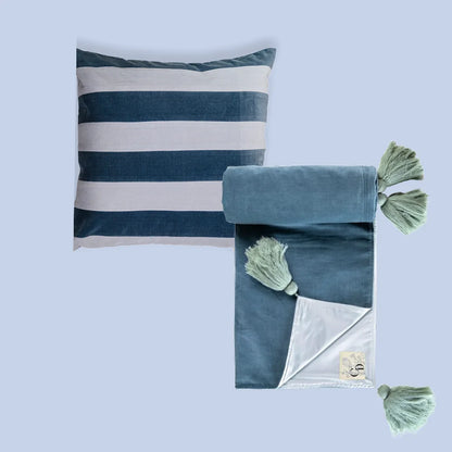 Sogne Putetrekk + Grå-blå Ly Pledd