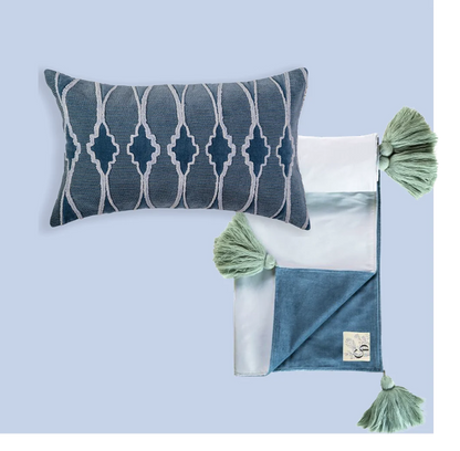 Nordal + Grå-blå Ly Pledd