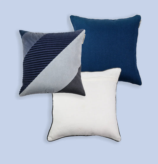 Pust + Blaalin + Hvitlin Putetrekk