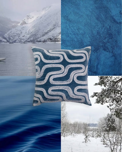 Indoor shelf display with cushions