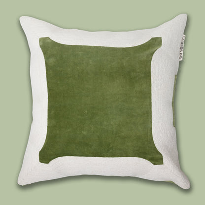 Rammerik Oliven brodert pynteputetrekk 45x45 cm