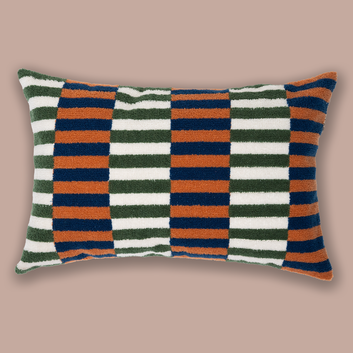 Prisme Brun og blå boucle pynteputetrekk 40x60 cm