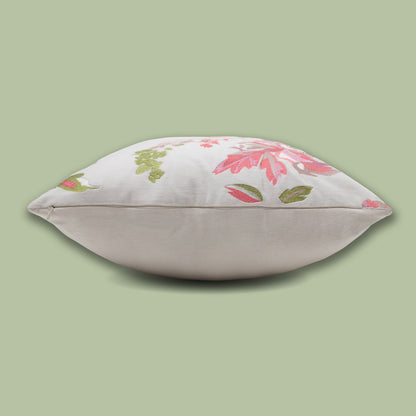 Rosalie Hvit brodert pynteputetrekk 45x45 cm