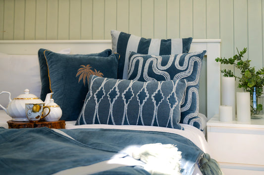 Geiranger + Grå-blå Ly Pledd