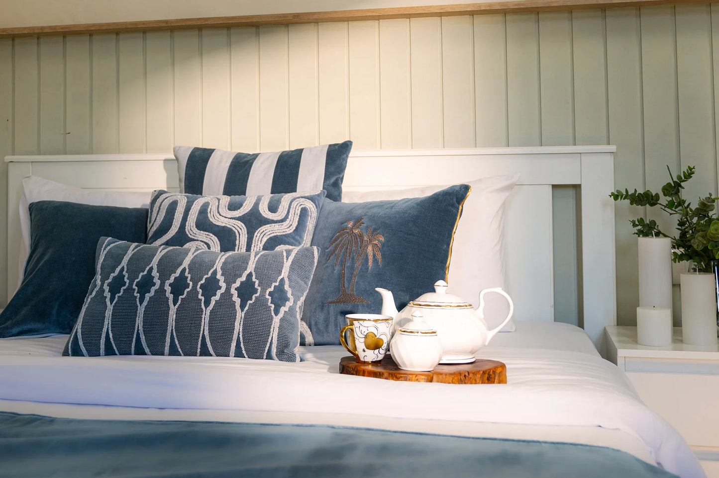 Palmevik - Fjord Fløyel Putetrekk