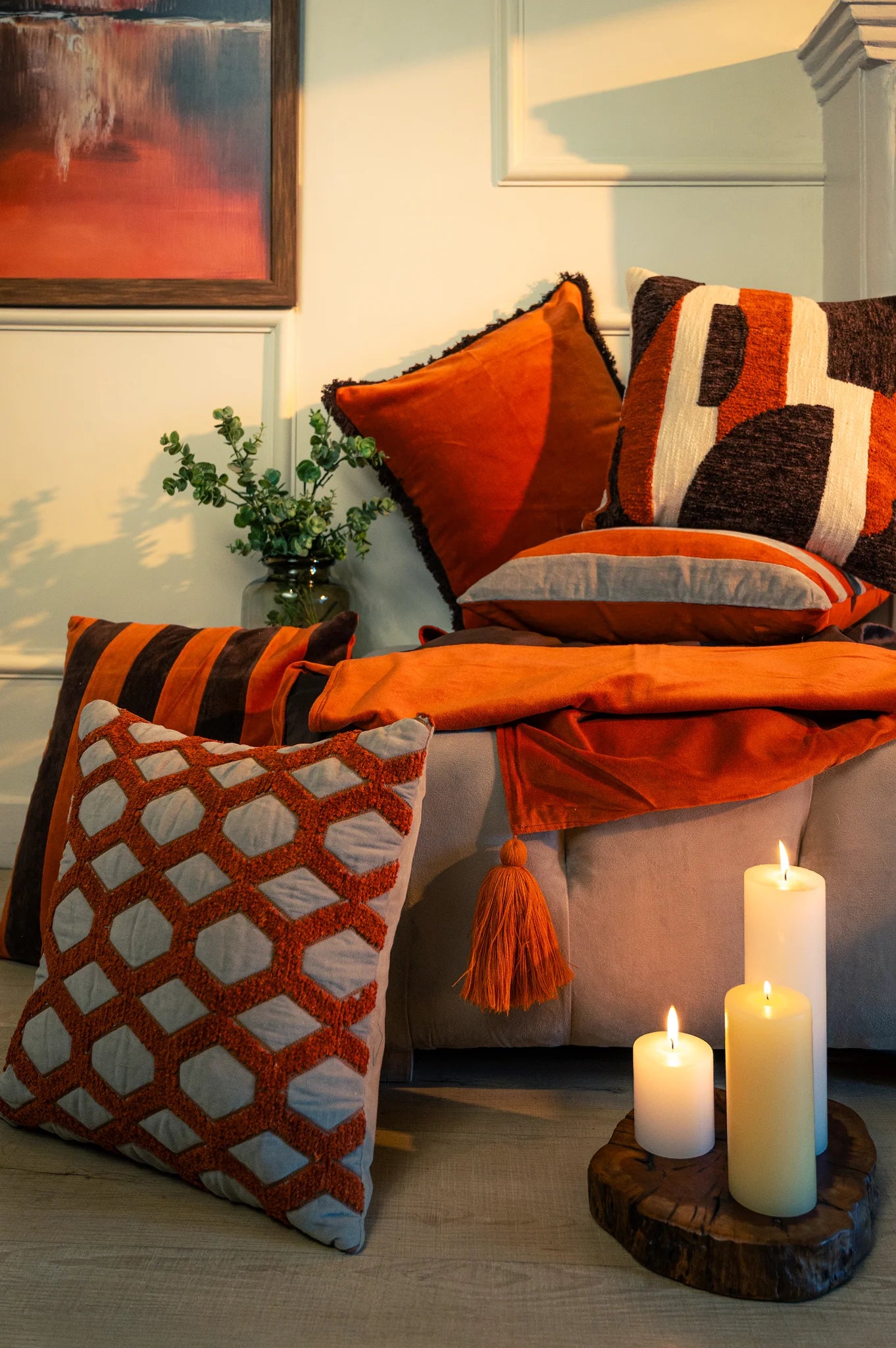 Ro Kolleksjonen - 5 putetrekk 45 cm x 45 cm , 50 cm x 50 cm